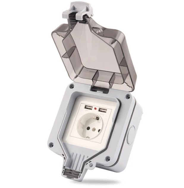 Outdoor Usb Power Outlet - Enchufe de Pared con Estándar Europeo