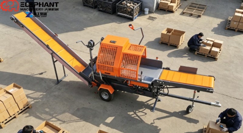 Log Splitter Electric - Procesador de Leña Agrícola Montado en