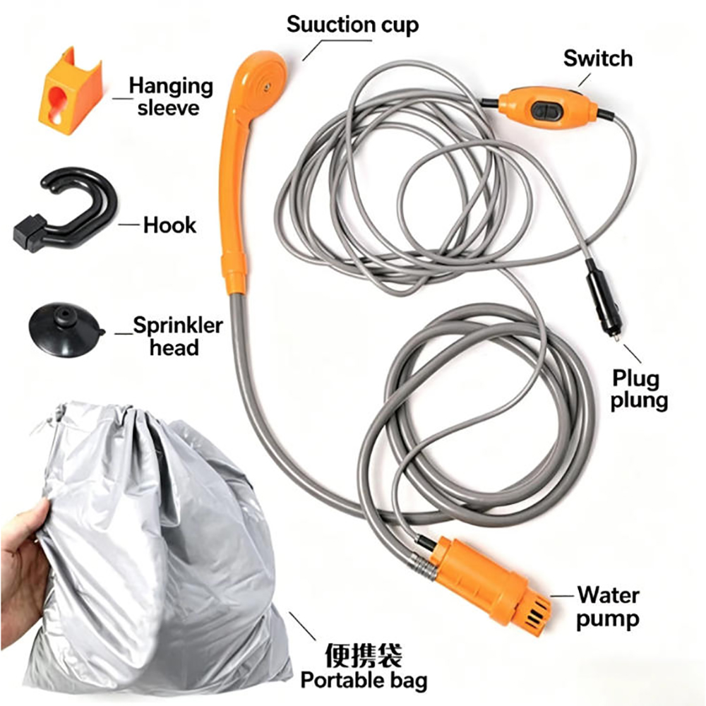 Ducha Portátil para Auto de 12 - Outdoor Power Wash reseña y precio