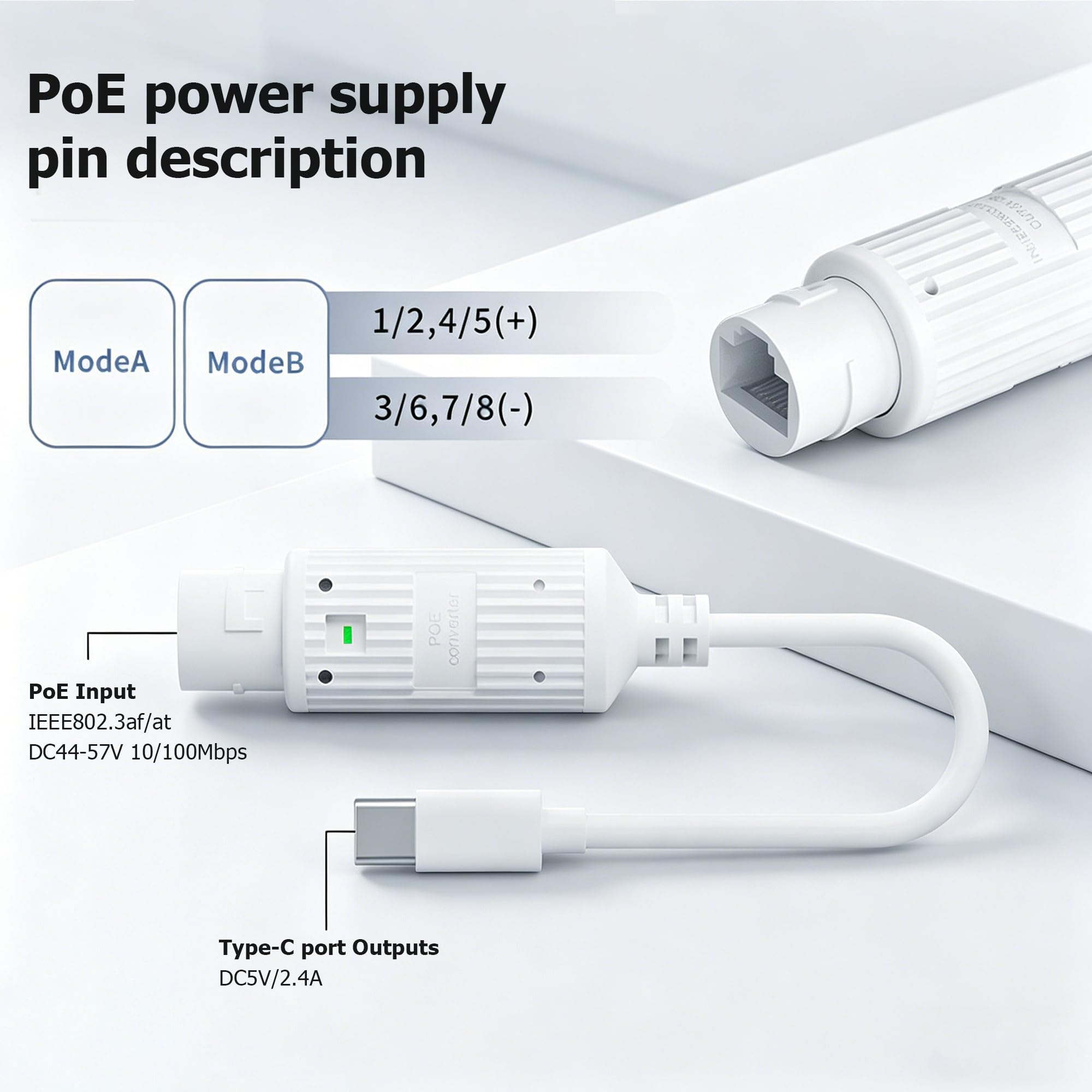 Convertidor de Energía POE a U - Outdoor Power Adapter Usb C reseña y precio