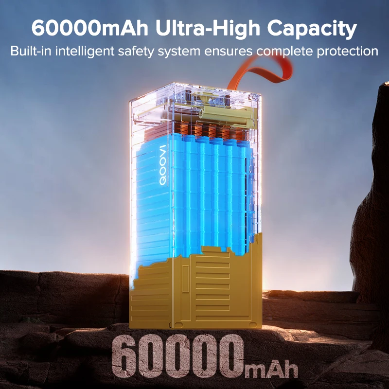 QOOVI 60000mAh Power Bank 22,5 - Outdoor Power Adapter Usb C reseña y precio